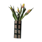 Check, Stripe & Gingham Large Square Vases - Green