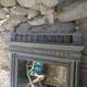 Large mirror style Henry II- shabby makeover chic- light gray and gold 86X129cm