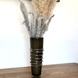 Vase en verre, vert / gris