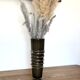 Vase en verre, vert / gris