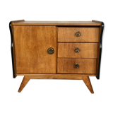 Hifi tv furniture in a row Scandinavian style 1960 vintage oak feet compass