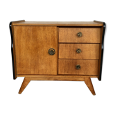 Hifi tv furniture in a row Scandinavian style 1960 vintage oak feet compass