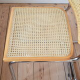 Beech & Cane 'Cesca' chairs by Marcel Breuer