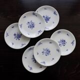 6 assiettes à dessert vintage – Porcelaine de Baudour