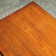Victorian Gothic library table in antique oak