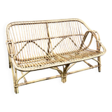 Banquette canapé rotin