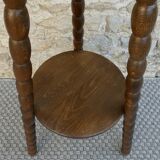 Turned wooden tripod stand