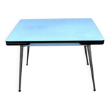 Extendable blue formica table