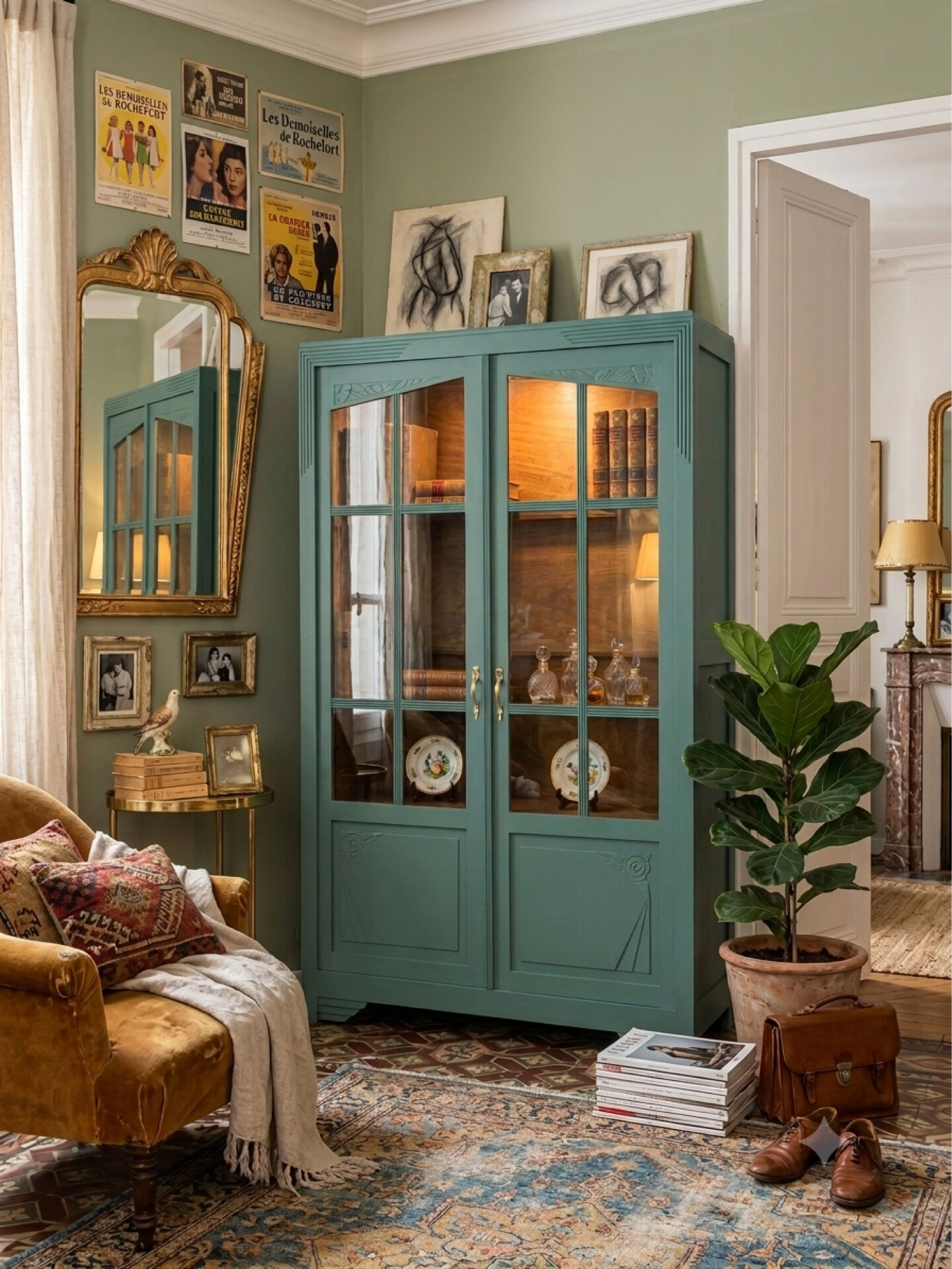 Art Deco display cabinet