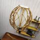 Vintage rattan and opaline pendant light