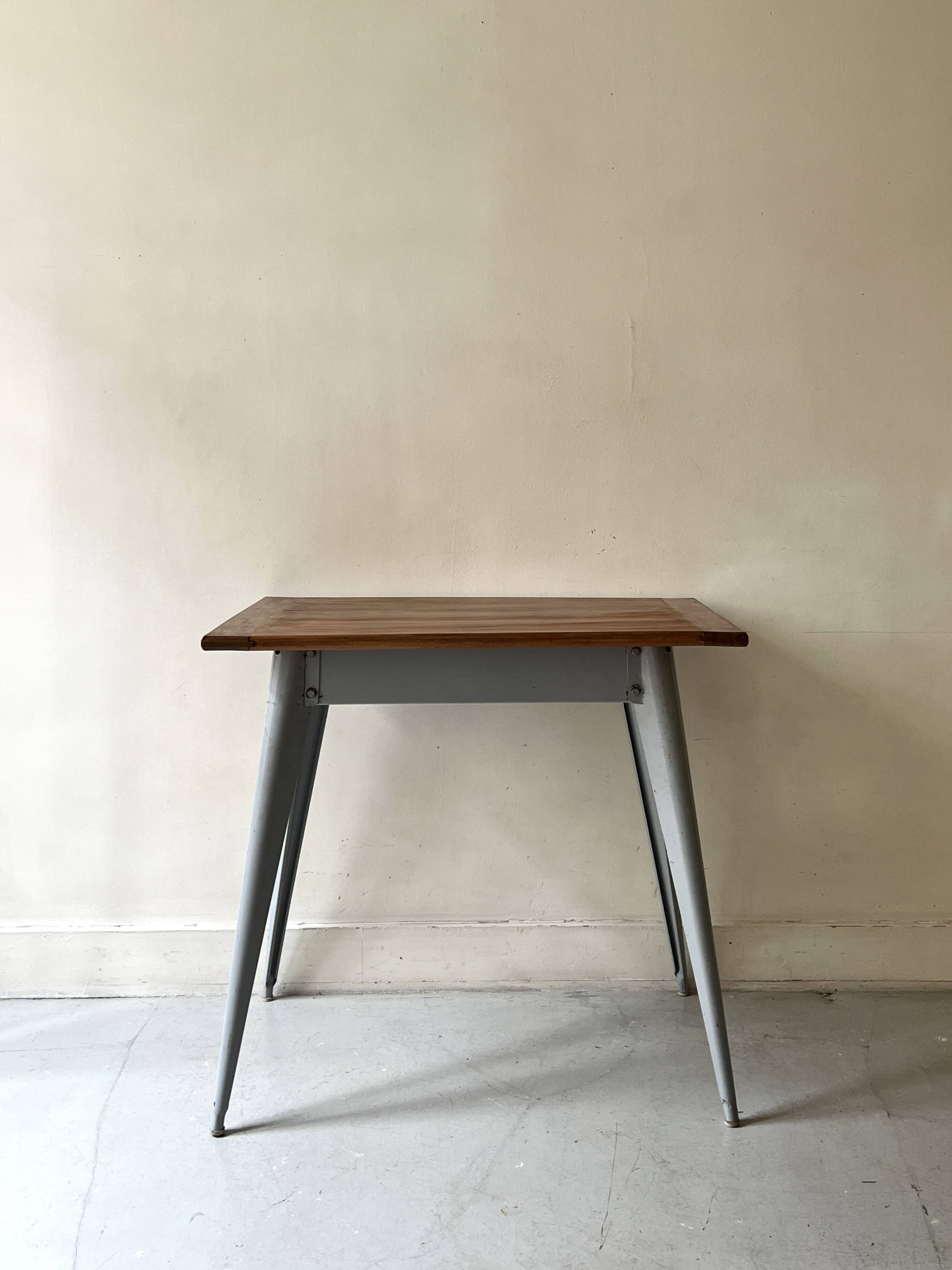 Dining table / desk dlg Tolix 55 in metal and wood, 1950s design