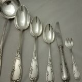 Housewife SFAM model Chambly rocker Louis XV silver metal wooden box