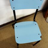Blue formica table & chairs set