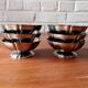 6 coupes à glace en acier inoxydable vintage