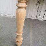 wooden dining table, vintage, turned legs, firm table style