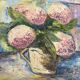 Huile sur toile nature morte aux fleurs signée A. bureau