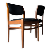 Mid-century dining chair set, Italy, 1970s
