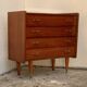Commode vintage teck vernis 1970
