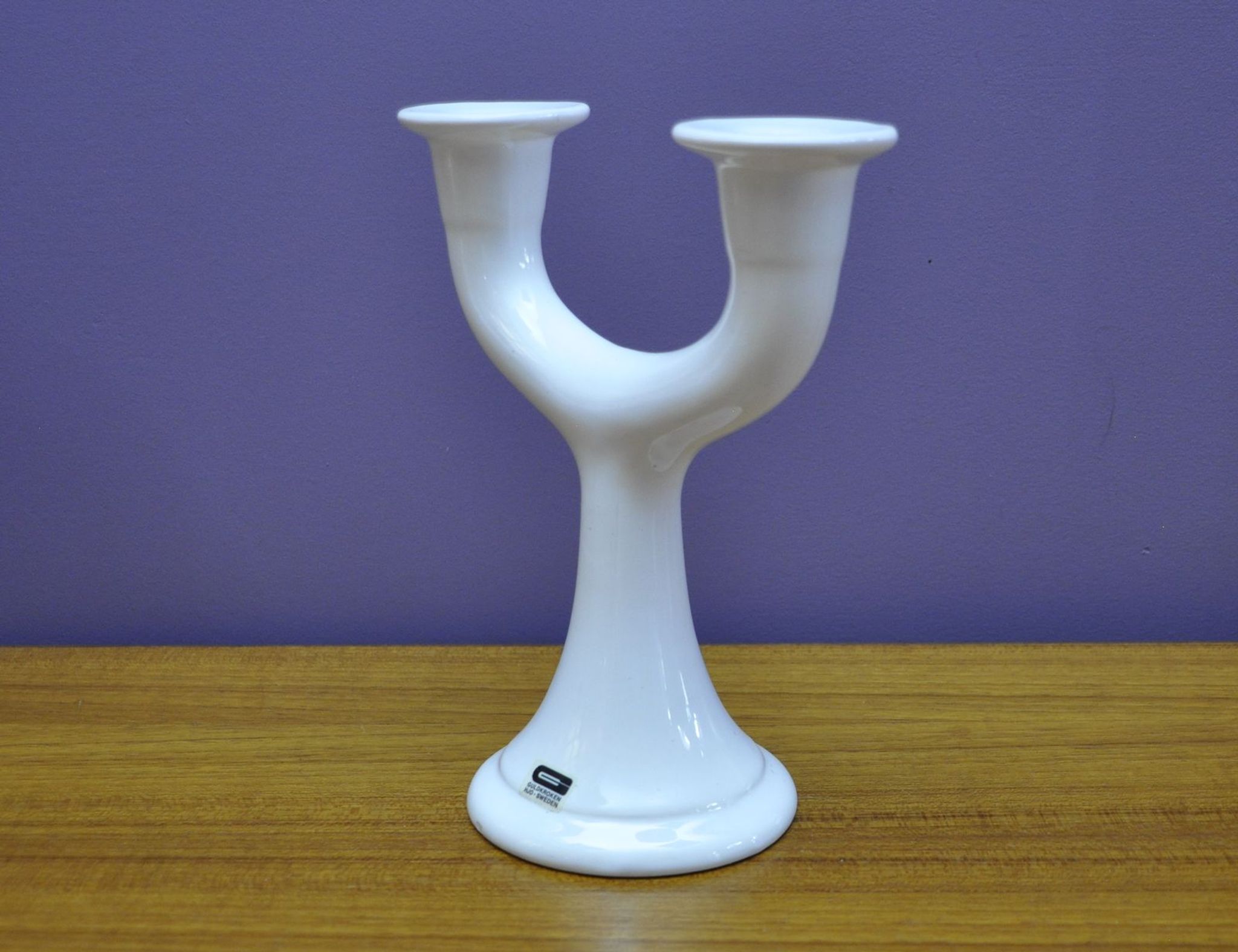 Guldkrokens Kakelugnsfabrik porcelain candleholder