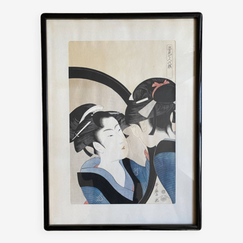 Japanese print after Utamaro Kitagawa 20th century