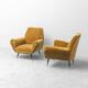 Pair of vintage velvet armchairs in Gigi Radice style – Italian design 1950s