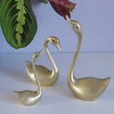 Swans or ducks brass