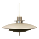 Swedish hanging lamp, produced by Belid in the original silver-grey colour.