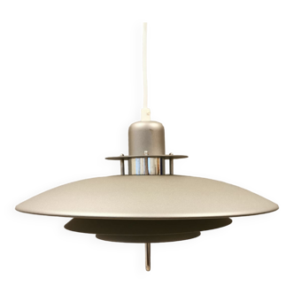 Swedish hanging lamp, produced by Belid in the original silver-grey colour.