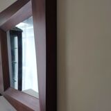 Vintage mirror in exotic wood 100cm X 100cm