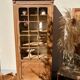 Raw wood display cabinet