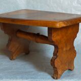 Footrest stool made of old wood