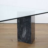 Marble and glass coffee table