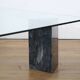 Marble and glass coffee table
