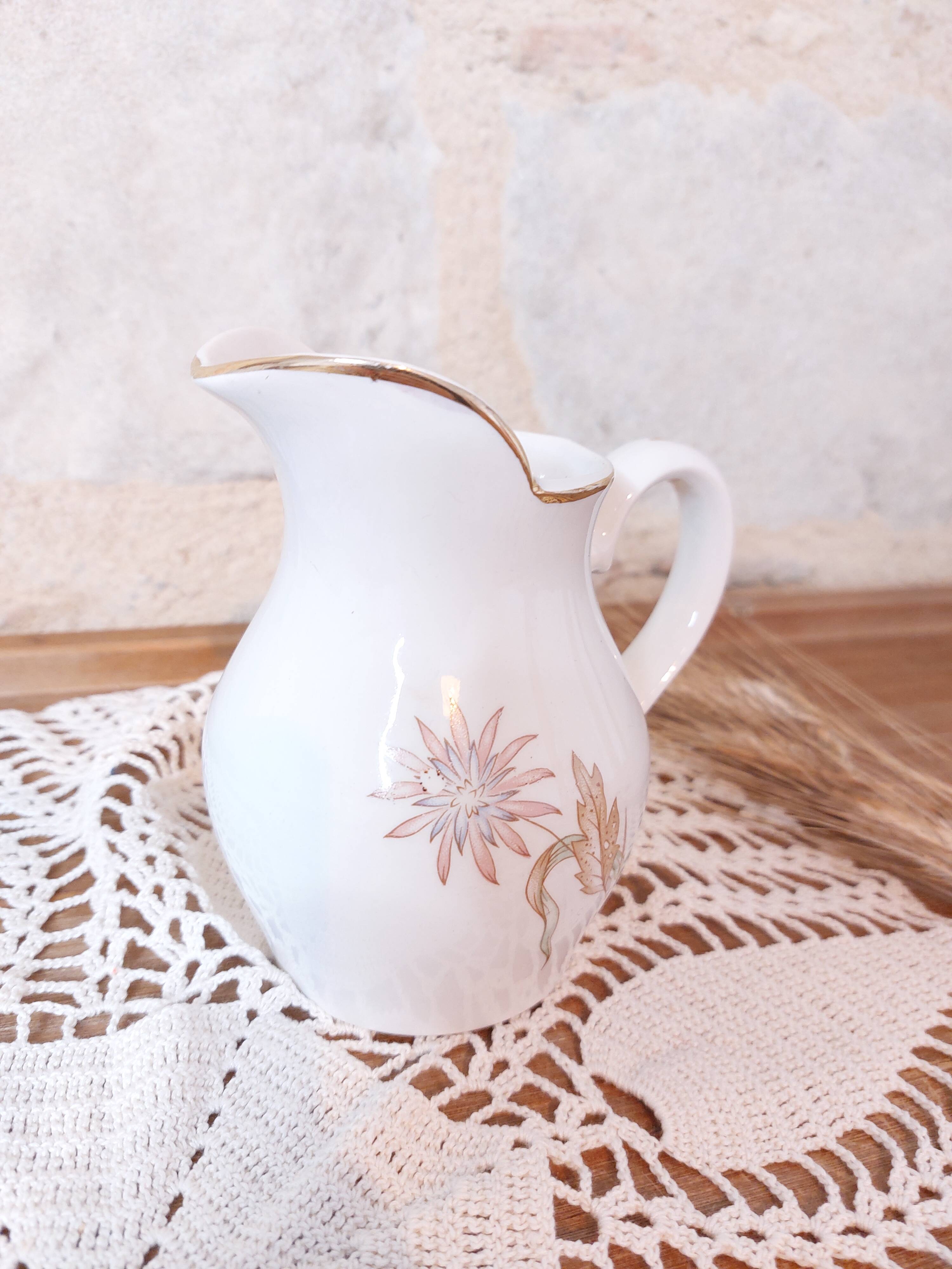 Digoin & sarreguemines monica milk jug, 1950s