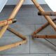 Pair of folding bamboo and brass deck chairs, Italy, 1960s.