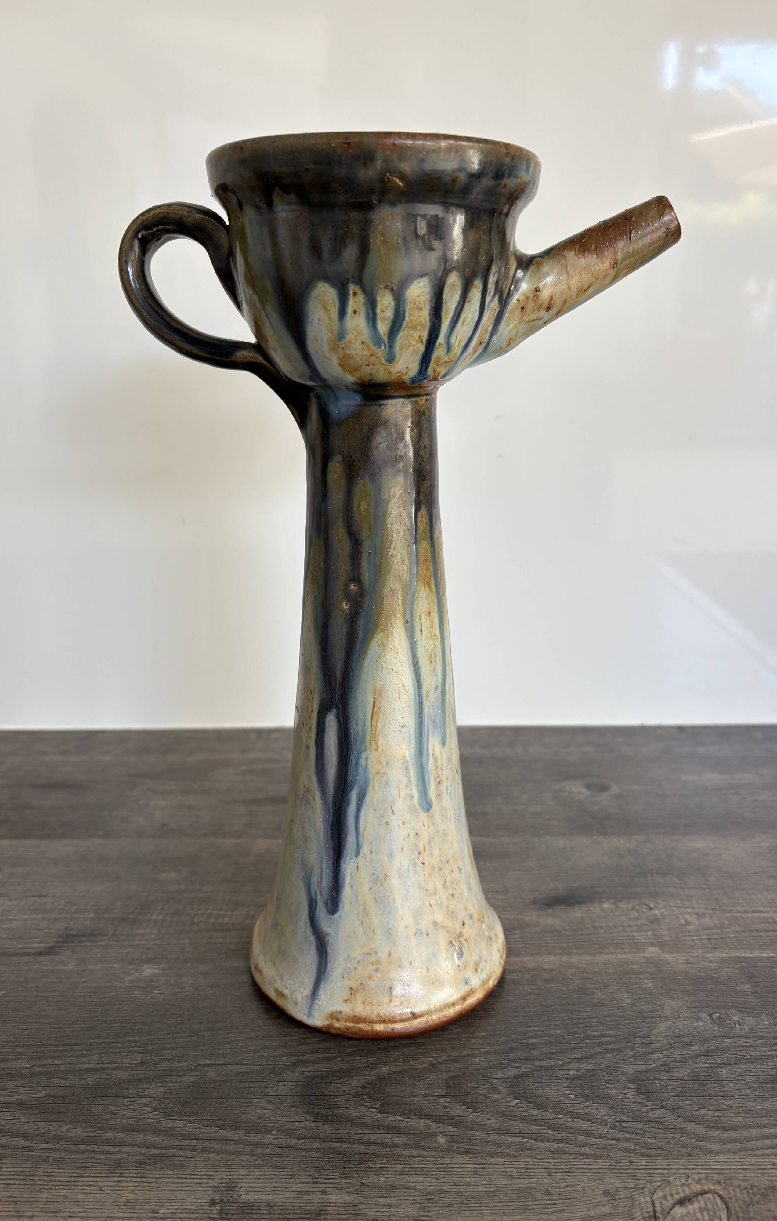 Bougeoir / Pied de lampe en céramique émaillée