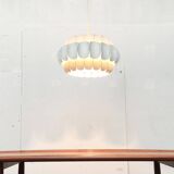 Mid-century white metal Swiss suspension by H. Zender for Temde.