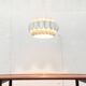 Mid-century white metal Swiss suspension by H. Zender for Temde.