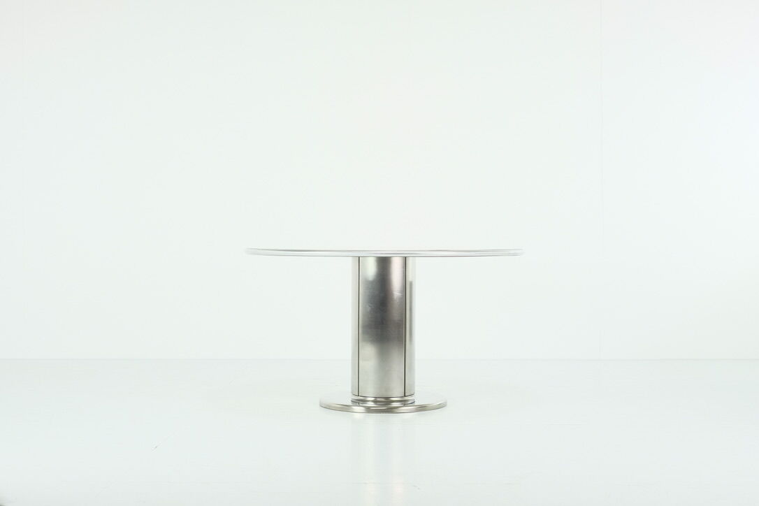 Table in laminate and aluminum Italy 1970s