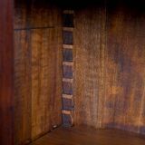 Showcase in precious wood marquetry, Louis XV Transition style.