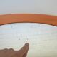 Orange Space Age Mirror Vintage Plastic Wall Mirror Mid Century Modern 1970