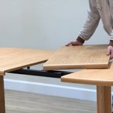 Danish Double Extending Oak Dining Table by Skovby, 1960s