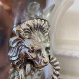 Champagne bucket with silver metal lion handles