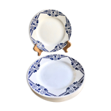 5 plates dessert Art Deco