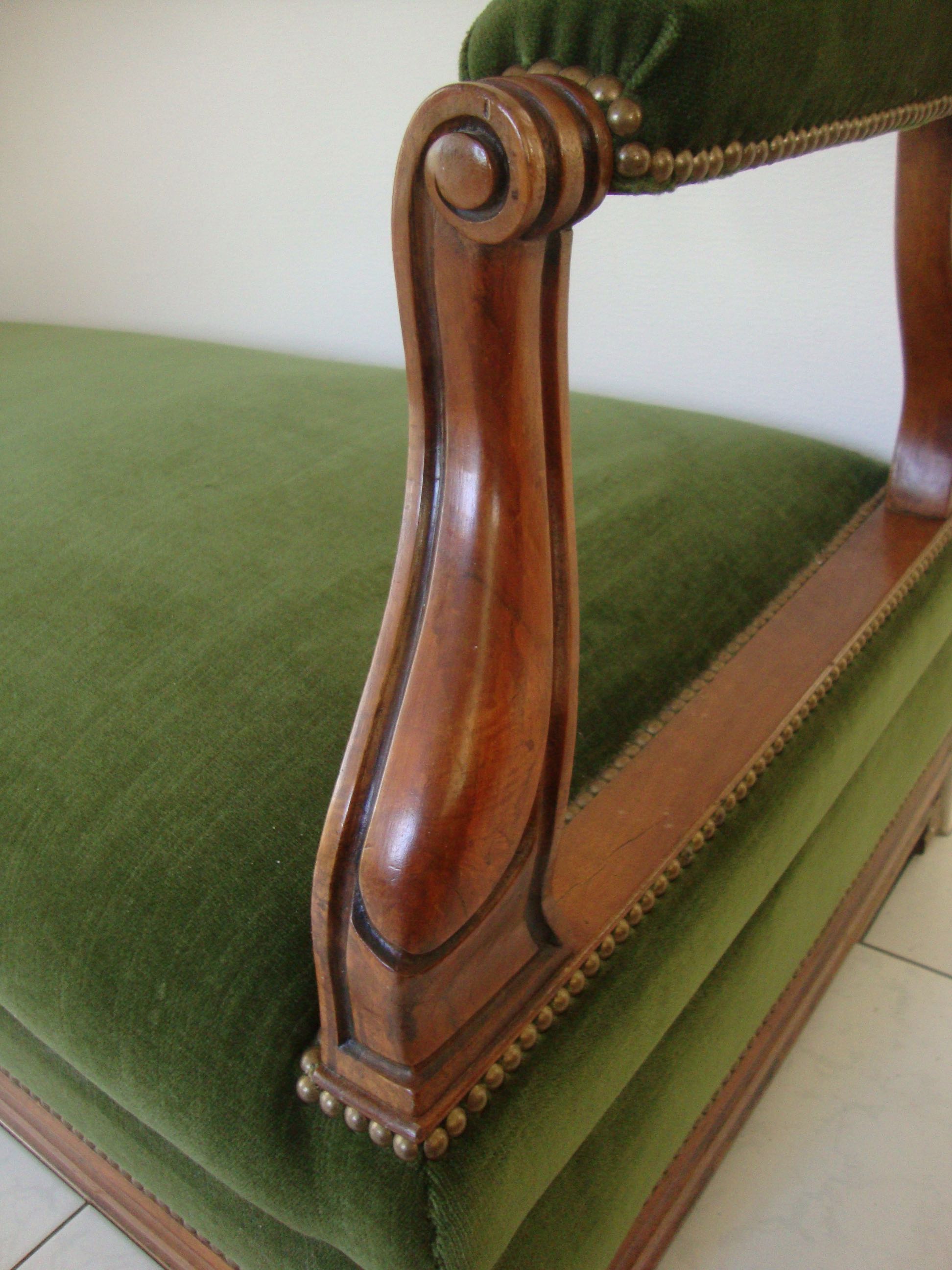 1960 meridian in walnut and velvet