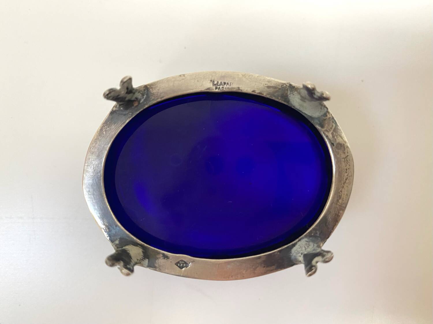 Paire de salerons en argent massif - Orfèvre Léon Lapar 1880