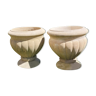 Lot de 2 jardinière béton/sable style classique– années 80