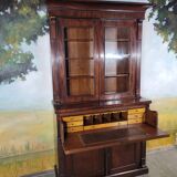 English mahogany desk bookcase