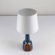 Danish Modern Blue and Brown Ceramic Table Lamp by E. Johansen for Søholm, 1960s