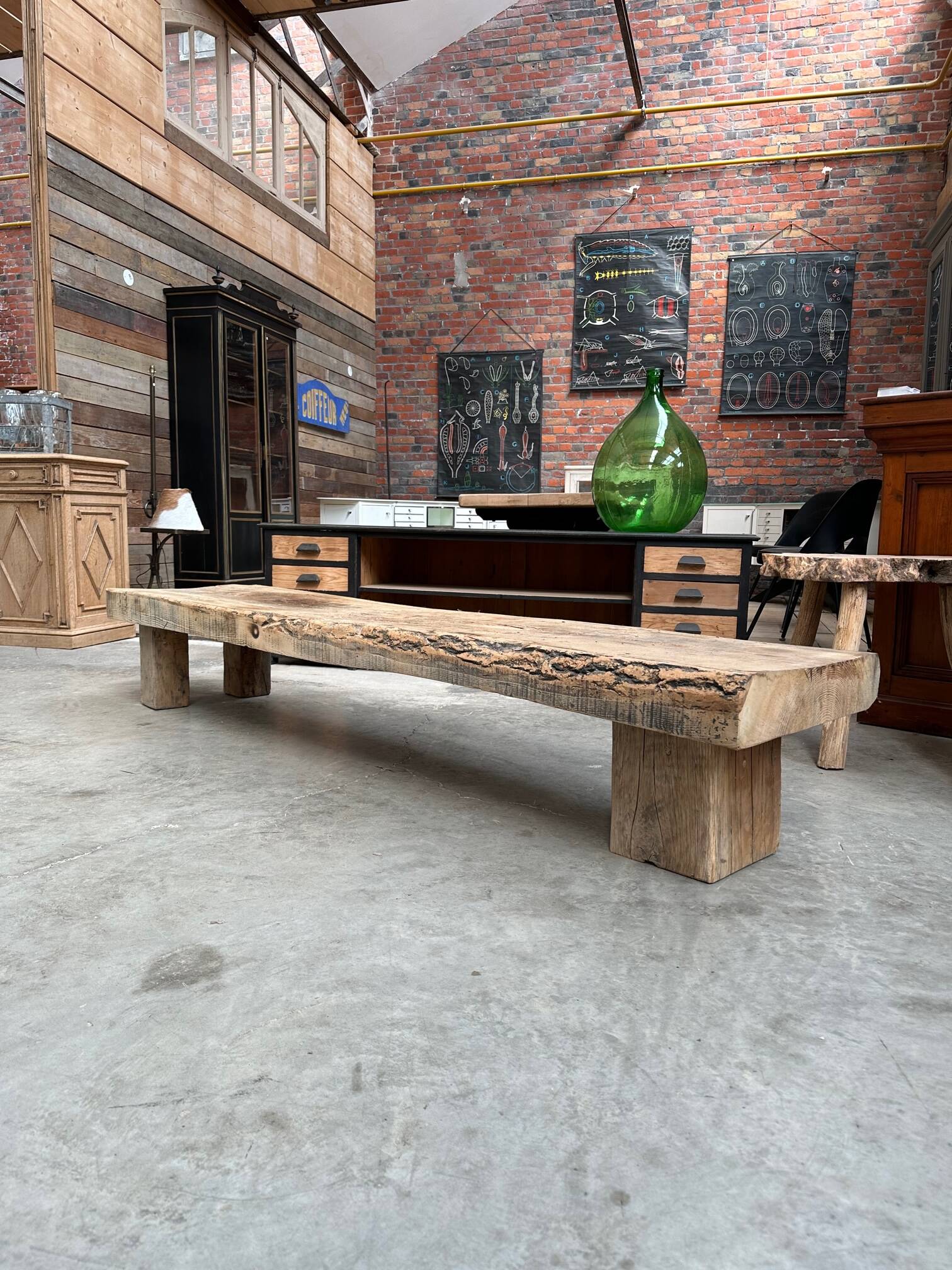 Solid elm coffee table